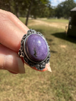 Natural Charoite Ring #18