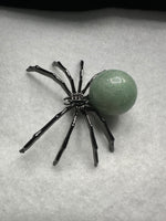 Spider with Green Aventurine Sphere