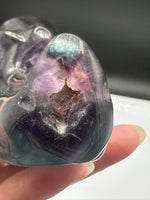 Rainbow Fluorite Dragon Head Carving #6 – 441g