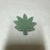 Green Aventurine Cannabis Leaf Carving #1