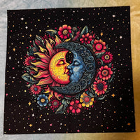 Moon, Sun & Flowers Altar/Tarot Cloth