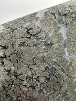 Free Form Pyrite Flowers Symbiosis Mixed Agate Slab #3