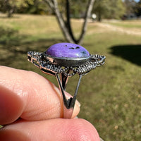 Natural Charoite Ring #45