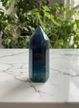 Dark Rainbow Fluorite Obelisk Tower #6