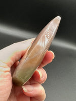Ocean Jasper Polished Arrow Flame Freeform #4 – Peach & Moss Green – 147g