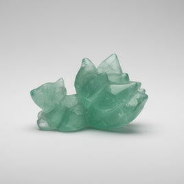 Baja Blast Fluorite Nine-Tailed Fox Carving
