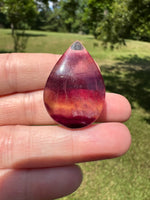Pear Shape Candy Fluorite Cabochon #21