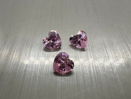 Heart Shape Pink 4mm Cz