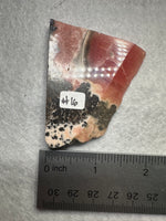 Natural Rhodochrosite Slab #16 – Vivid Raspberry Pink with Black Matrix & Banding