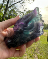 Fluorite Dragon Head Carving #6