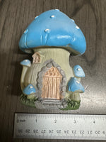 Blue Mushroom Fairy House