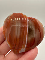 Carnelian Heart Palm Stone #4
