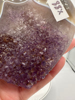 Large Amethyst Dendritic Agate Heart with Stand #3
