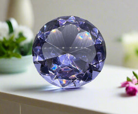 Purple Glass Gemstone Paperweight
