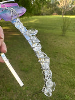 Pink, Blue & Silver Handmade Natural Crystal Crown Headband