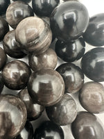 Silver Sheen Obsidian Spheres