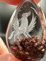 Beautiful Pegasus Garden Quartz Inner Scene Carving #3