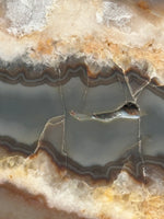 Large Polished Agate with Druzy