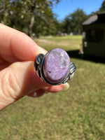 Natural Charoite Ring #22