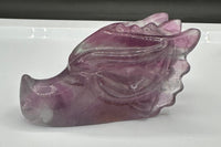 Natural Purple Fluorite Dragon Head Carving #4 – 439g