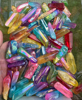 Aura Colorful Clear Quartz Small to Medium