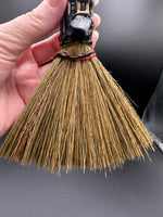 Natural Clear Quartz Decorative Crystal Broom with Om Symbol