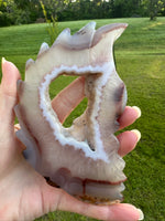 Druzy Agate Geode Carved Native American #10