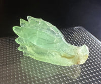Fluorite Dragon Head Carving #13
