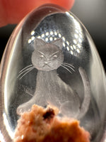 Beautiful Cat Garden Quartz Inner Scene Carving #3