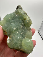 Prehnite mixed with Green Tourmaline Raw Specimen #4
