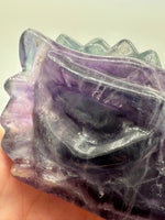Fluorite Dragon Head Carving #17