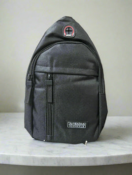 Nylon Black Backpack Crossbody Bag