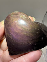Rainbow Sheen Obsidian Heart #1