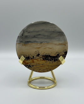 Natural Picture Jasper Slab with Stand #10