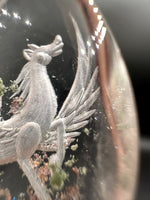 Beautiful Pegasus Garden Quartz Inner Scene Carving #1