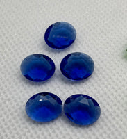 Manmade Blue 10x8mm Oval Set of 5