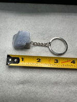 Blue Lace Agate Keychain