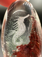 Beautiful Seahorse Garden Quartz Inner Scene Carving #8