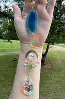 Blue Agate Slice Sun Catcher