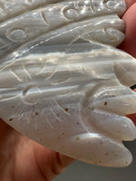 Druzy Agate Geode Indigenous-Inspired Warrior Carving #2