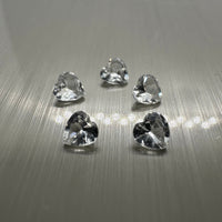 White Topaz 4mm Heart