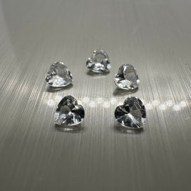 White Topaz 4mm Heart