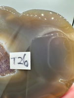Large Amethyst Agate Heart with Stand #4
