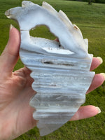 Druzy Agate Geode Carved Native American #2