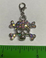 Nickel Free Skull & Bones Clip Charm Necklace