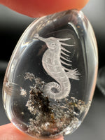 Beautiful Seahorse Garden Quartz Inner Scene Carving #6