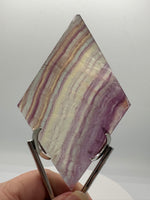Rhombus Shaped Fluorite Carving with Stand #5