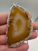 Yellow Agate Pendant (Dyed)
