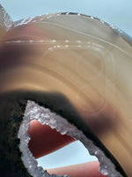 Large Amethyst Agate Heart with Stand #1