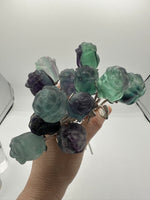 Fluorite Forever Roses with Silvertone Stem